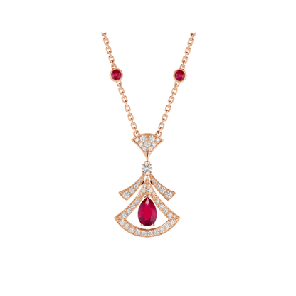 [Rose Jewellery]DREAM NECKLACE CARNELIAN DIAMOND PINK GOLD