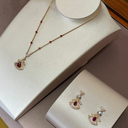 [Rose Jewellery]DREAM NECKLACE CARNELIAN DIAMOND PINK GOLD