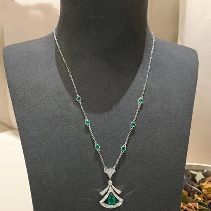 [Rose Jewellery]DREAM NECKLACE MALACHITE DIAMOND SILVER