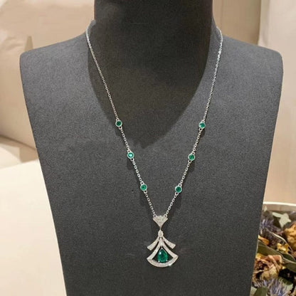 [Rose Jewellery]DREAM NECKLACE MALACHITE DIAMOND SILVER