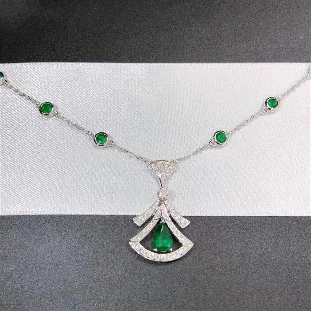 [Rose Jewellery]DREAM NECKLACE MALACHITE DIAMOND SILVER