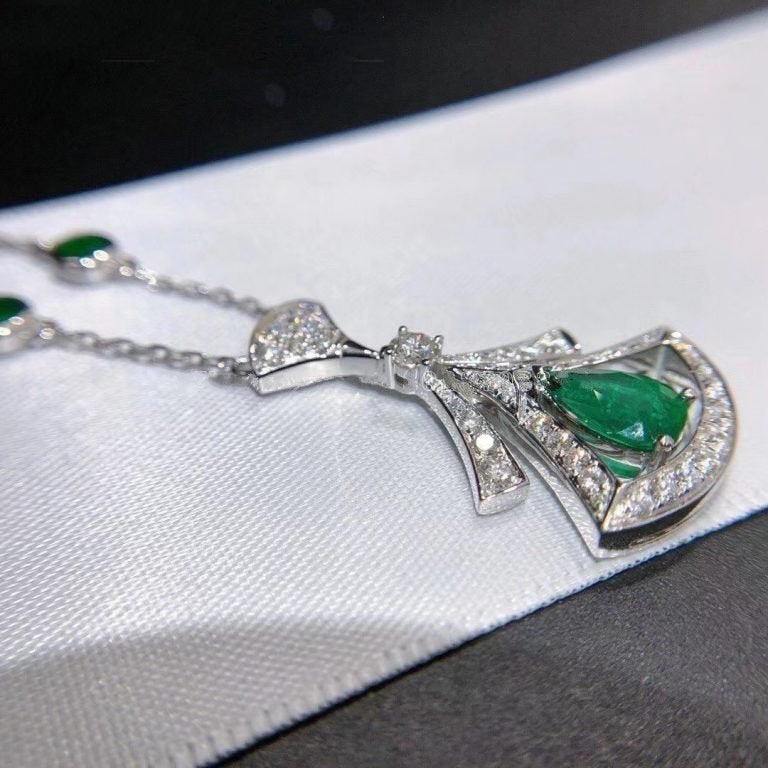 [Rose Jewellery]DREAM NECKLACE MALACHITE DIAMOND SILVER