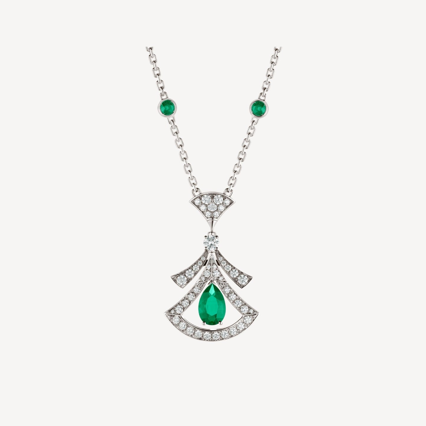 [Rose Jewellery]DREAM NECKLACE MALACHITE DIAMOND SILVER