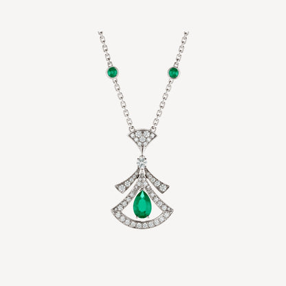 [Rose Jewellery]DREAM NECKLACE MALACHITE DIAMOND SILVER