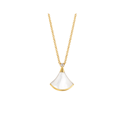 [Rose Jewellery]DREAM NECKLACE WHITE MOP GOLD 1 DIAMOND