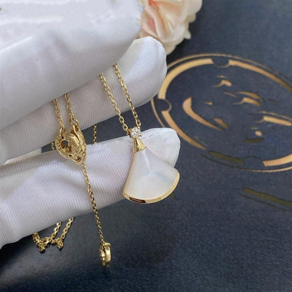 [Rose Jewellery]DREAM NECKLACE WHITE MOP GOLD 1 DIAMOND