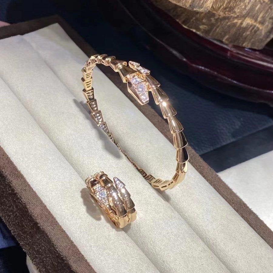 [Rose Jewellery]SERPENTI BRACELET DIAMONDS PINK GOLD