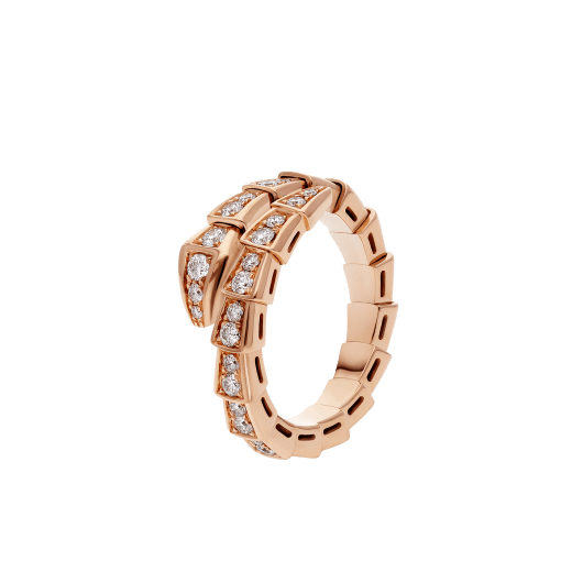 [Rose Jewellery]SERPENTI RING PINK GOLD DIAMOND PAVED 4MM