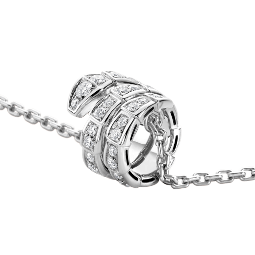 [Rose Jewellery]SERPENTI SILVER NECKLACE DOUBLE RING DIAMOND