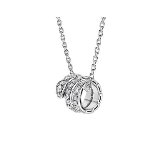 [Rose Jewellery]SERPENTI SILVER NECKLACE DOUBLE RING DIAMOND