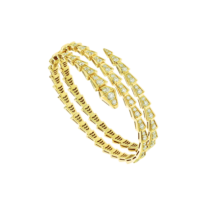 [Rose Jewellery]SERPENTI BRACELET GOLD DIAMOND DOUBLE ROW