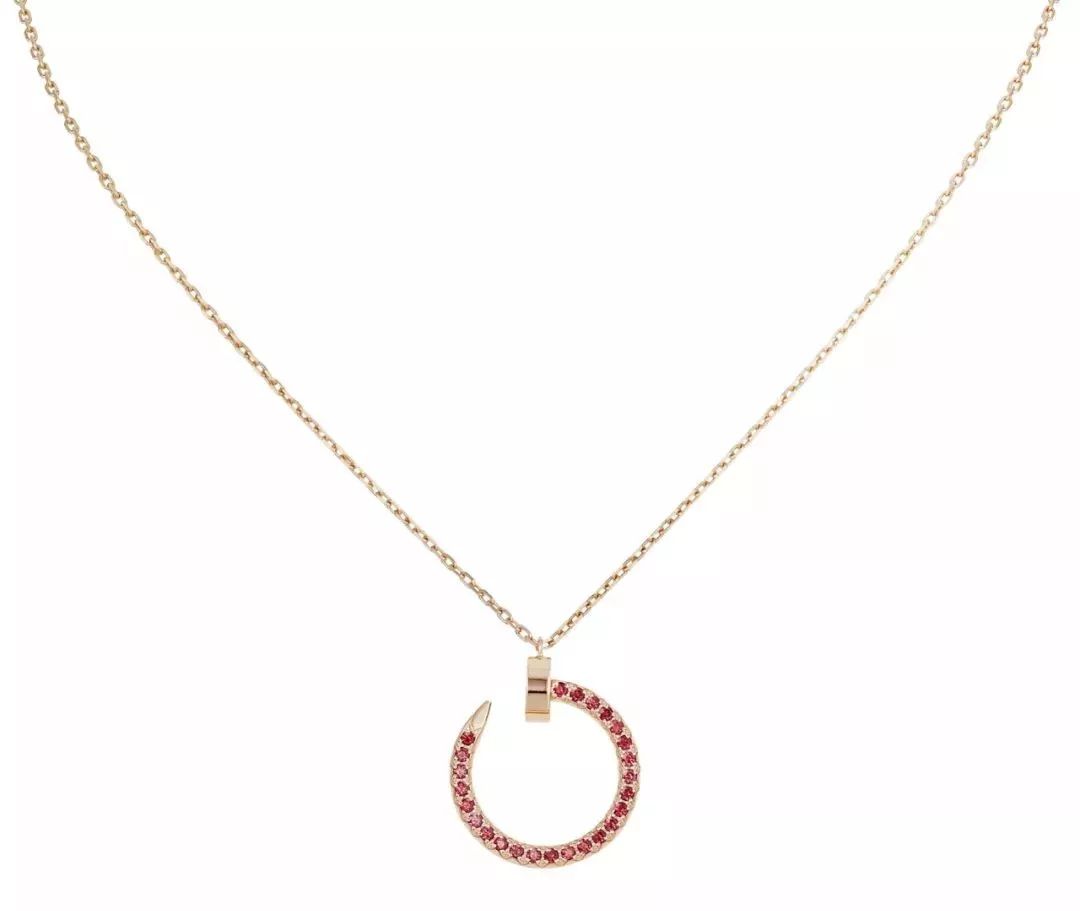 [Rose Jewellery]JUSTE NECKLACE GOLD RED DIAMONDS