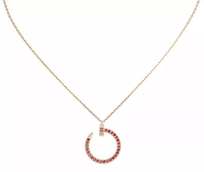 [Rose Jewellery]JUSTE NECKLACE GOLD RED DIAMONDS