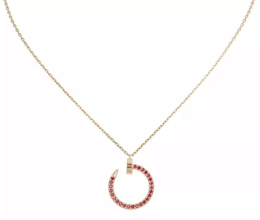 [Rose Jewellery]JUSTE NECKLACE GOLD RED DIAMONDS