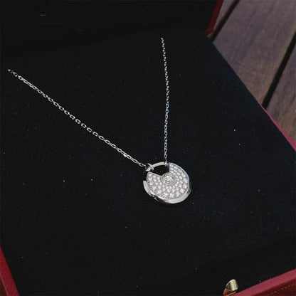 [Rose Jewellery]AMULETTE SILVER FULL DIAMOND NECKLACE