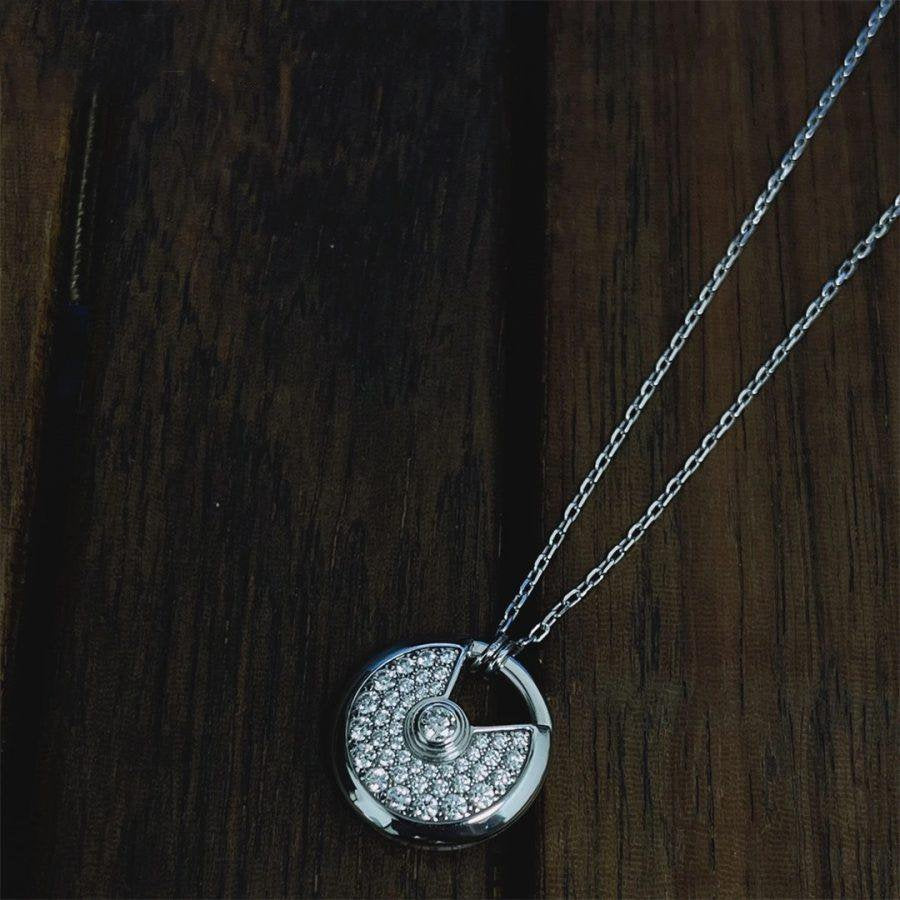 [Rose Jewellery]AMULETTE SILVER FULL DIAMOND NECKLACE