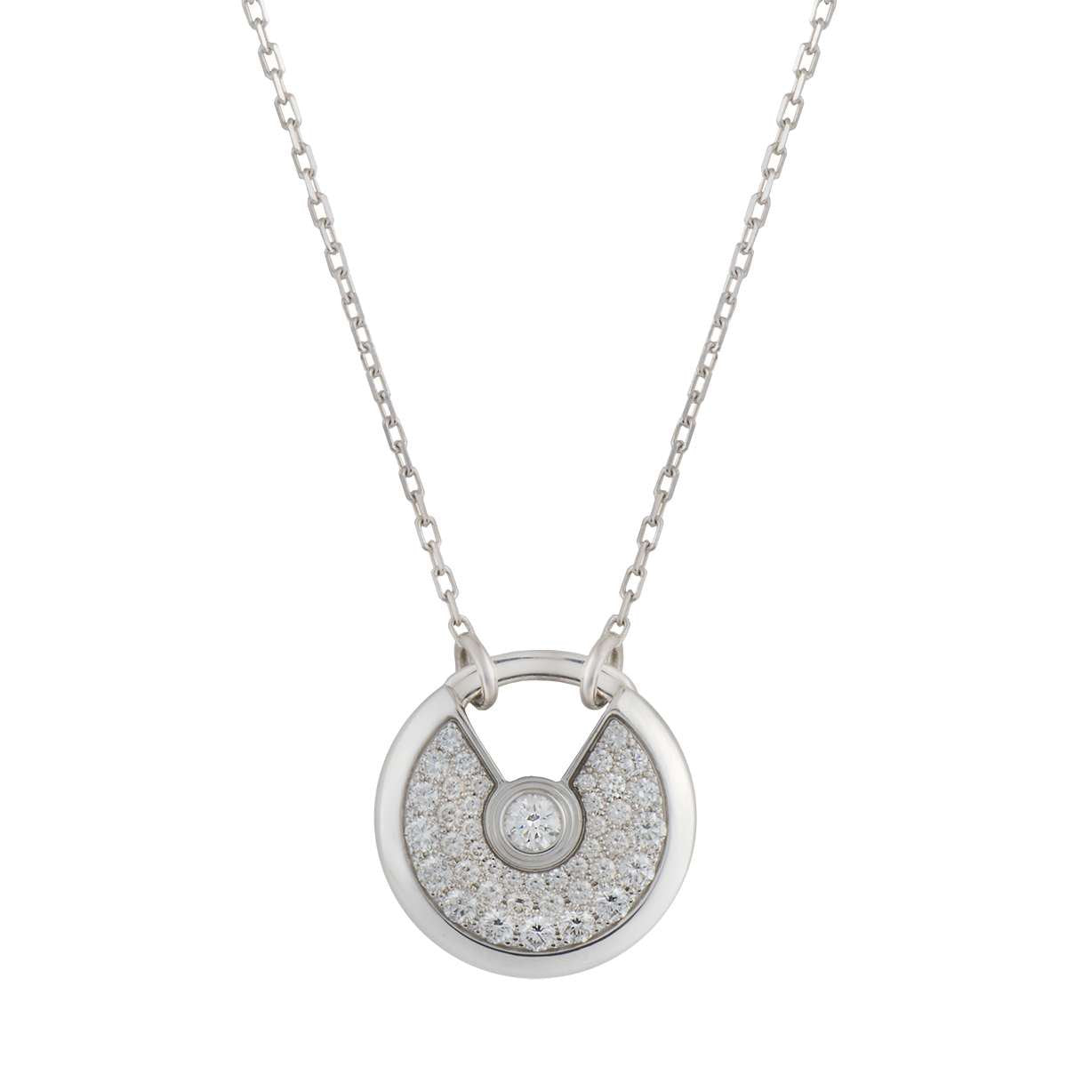 [Rose Jewellery]AMULETTE SILVER FULL DIAMOND NECKLACE