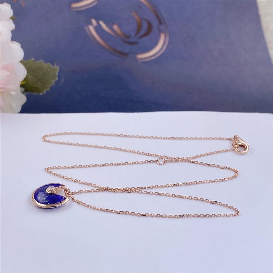 [Rose Jewellery]AMULETTE ROSE GOLD AGATE NECKLACE