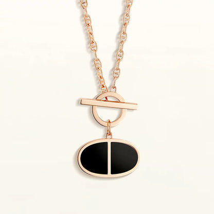 [Rose Jewellery]CHAINE VERSO BLACK CERAMIC NECKLACE