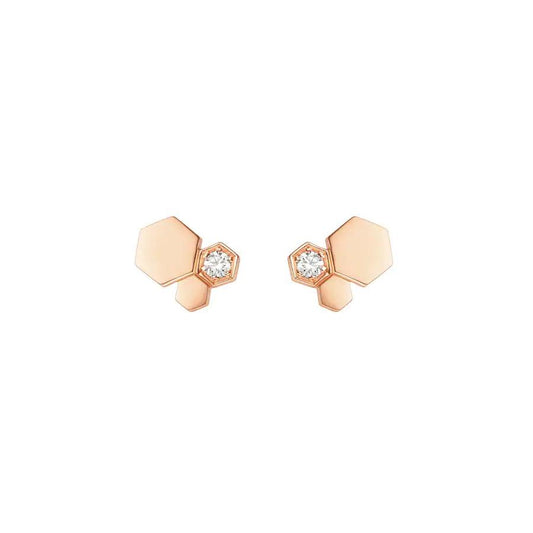 [Rose Jewellery]BEE LOVE PINK GOLD DIAMOND EARRINGS