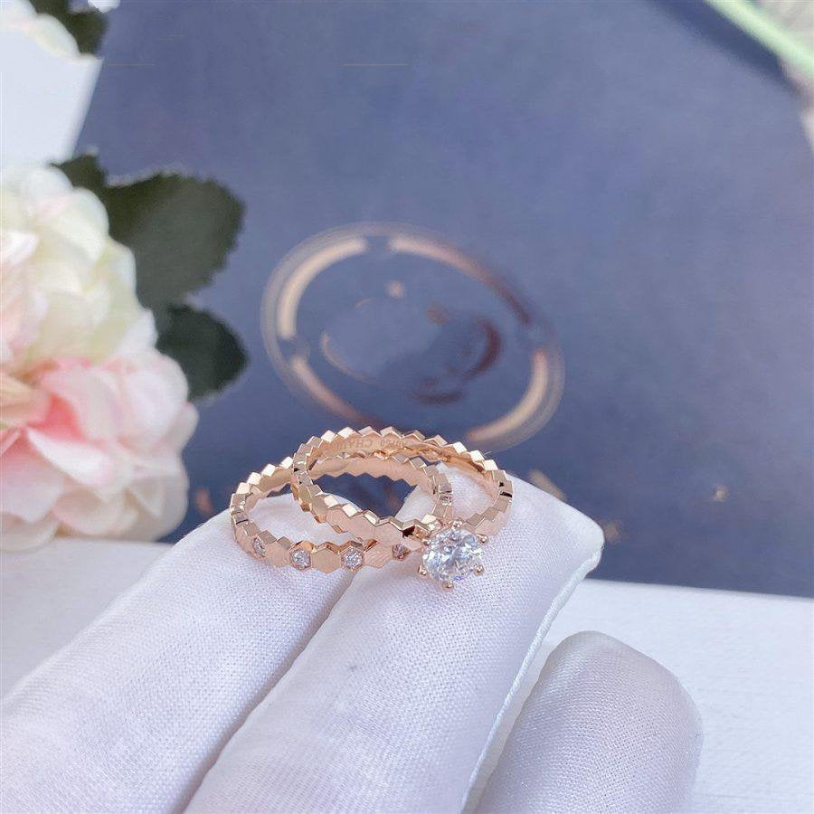 [Rose Jewellery]BEE LOVE RING PINK GOLD 1 DIAMOND