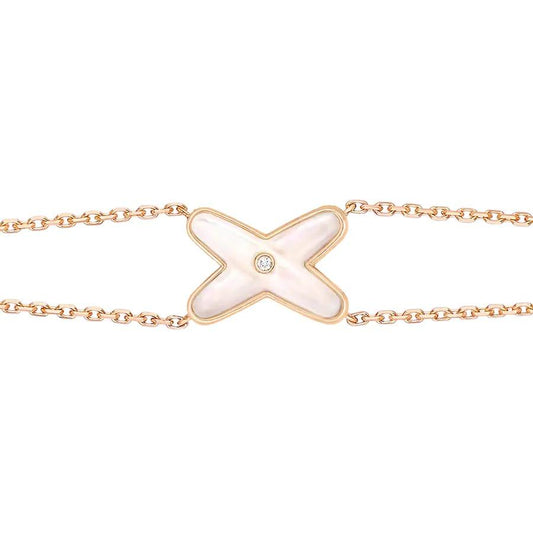 [Rose Jewellery]JEUX BRACELET WHITE MOP PINK GOLD 1 DIAMOND