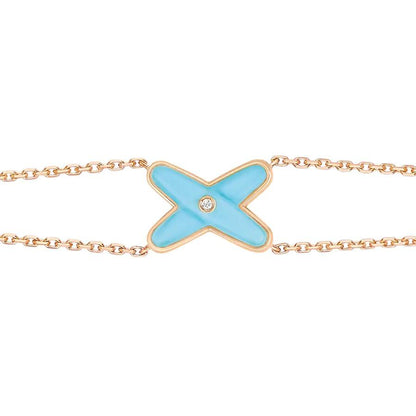 [Rose Jewellery]JEUX BRACELET TURQUOISE PINK GOLD 1 DIAMOND