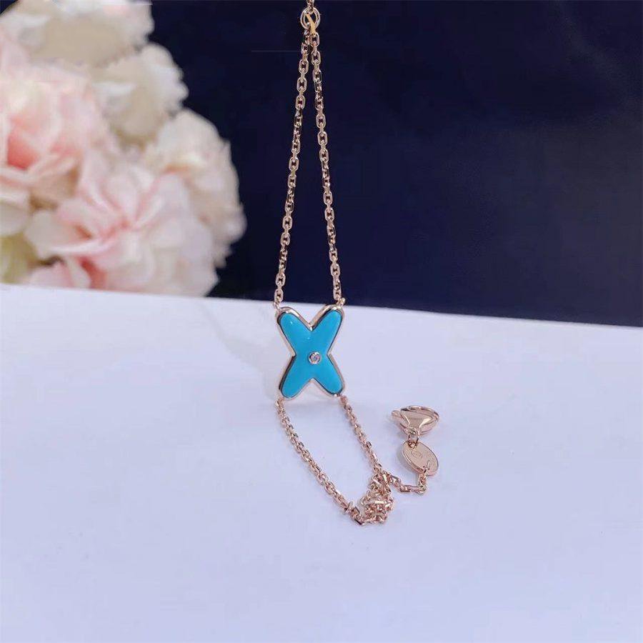 [Rose Jewellery]JEUX BRACELET TURQUOISE PINK GOLD 1 DIAMOND