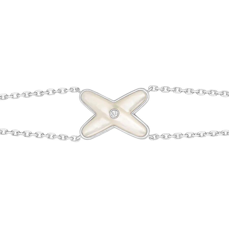 [Rose Jewellery]JEUX BRACELET WHITE MOP SILVER 1 DIAMOND