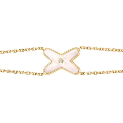 [Rose Jewellery]JEUX BRACELET WHITE MOP GOLD 1 DIAMOND