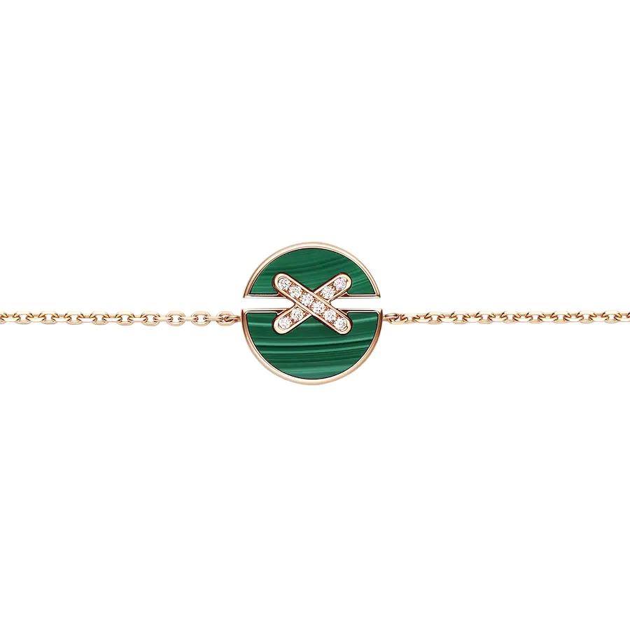 [Rose Jewellery]JEUX DE BRACELET MALACHITE PINK GOLD DIAMONDS