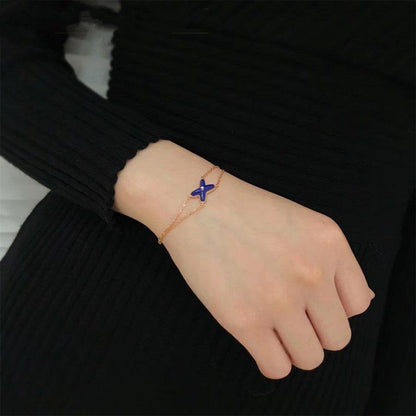 [Rose Jewellery]Hollow Design Four-Leaf Clover Flower Shape Ring