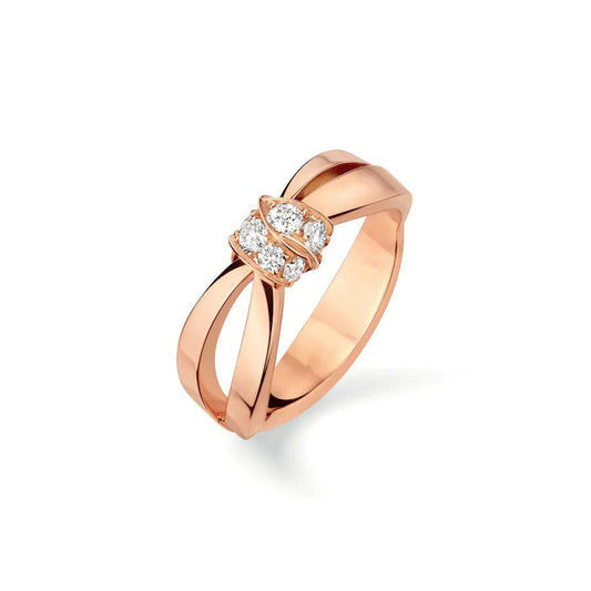 [Rose Jewellery]LIENS RING PINK GOLD DIAMOND