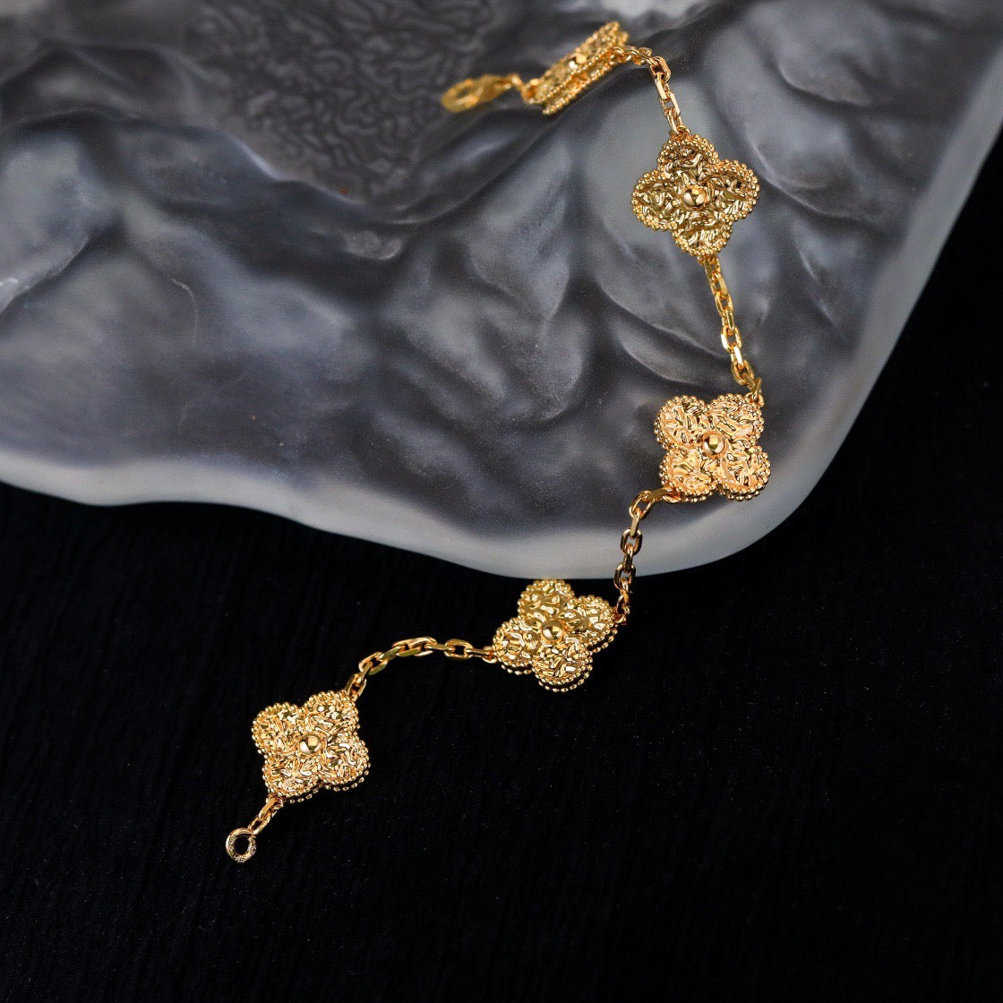 [Rose Jewellery]CLOVER 5 MOTIFS BRONZING BRACELET