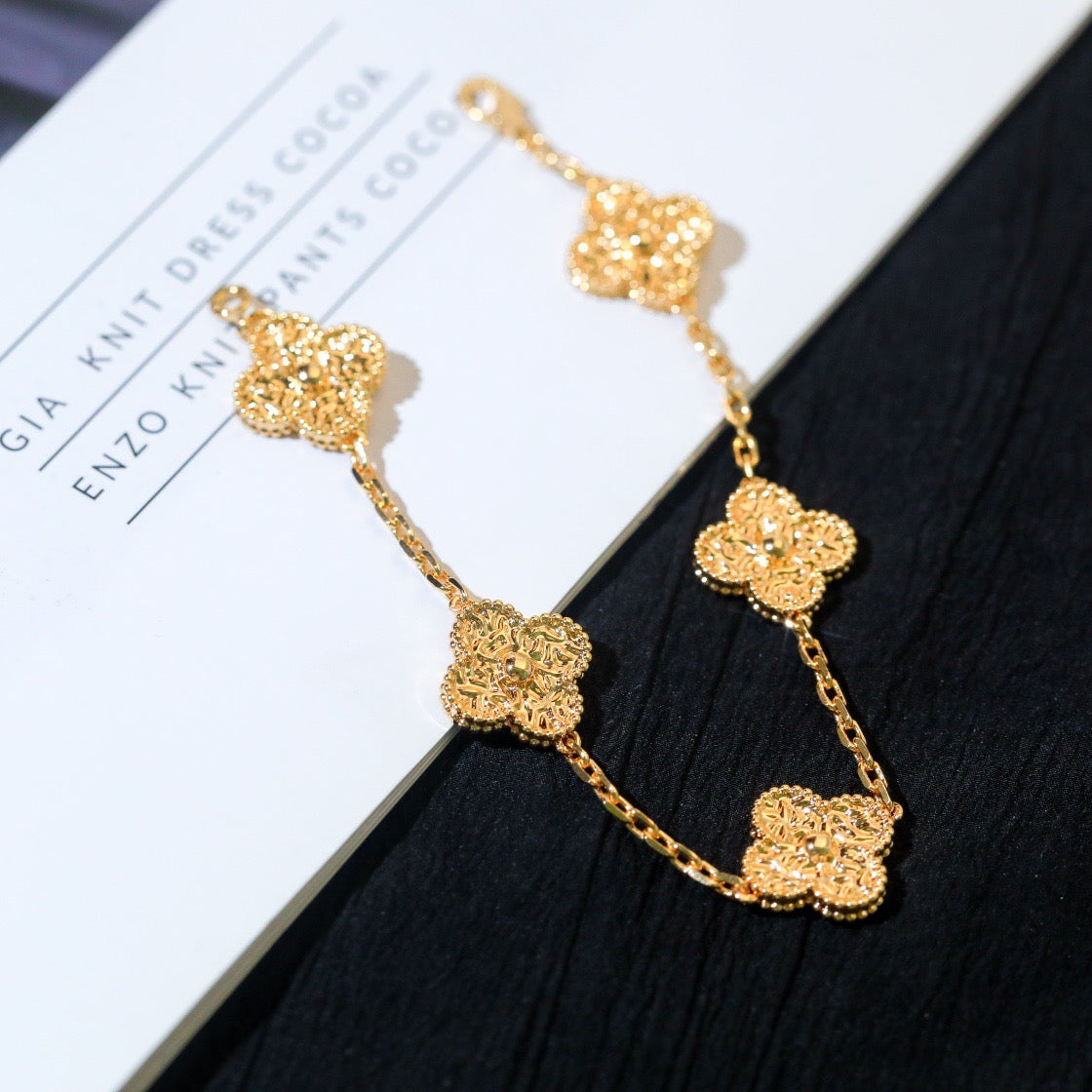 [Rose Jewellery]CLOVER 5 MOTIFS BRONZING BRACELET