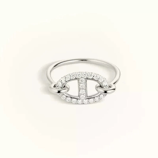 [Rose Jewellery]RONDE SMALL SILVER DIAMOND RING