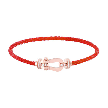 [Rose Jewellery]FORCE 10 HALF DIAMOND PINK GOLD RED CORDERI LARGE AND MEDIUM MODEL