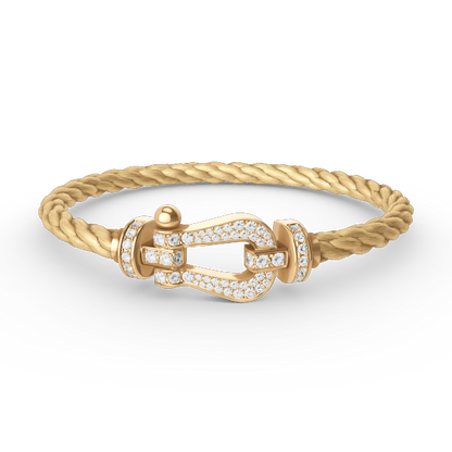 [Rose Jewellery]FORCE LARGE HORSESHOE FULL DIAMOND BRACELET GOLD