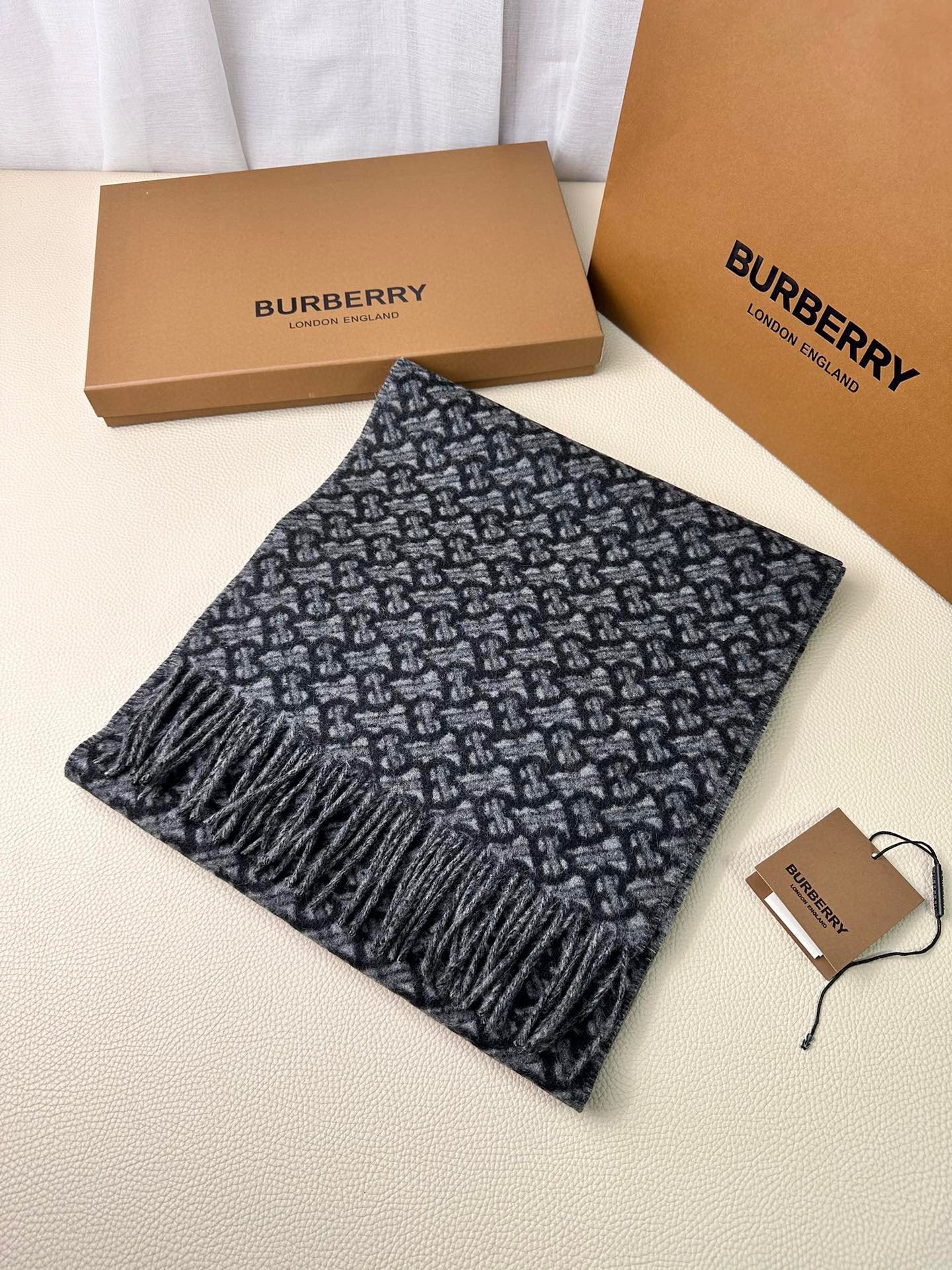 SCARF 168 CM IN DARK GRAY CASHMERE 394721