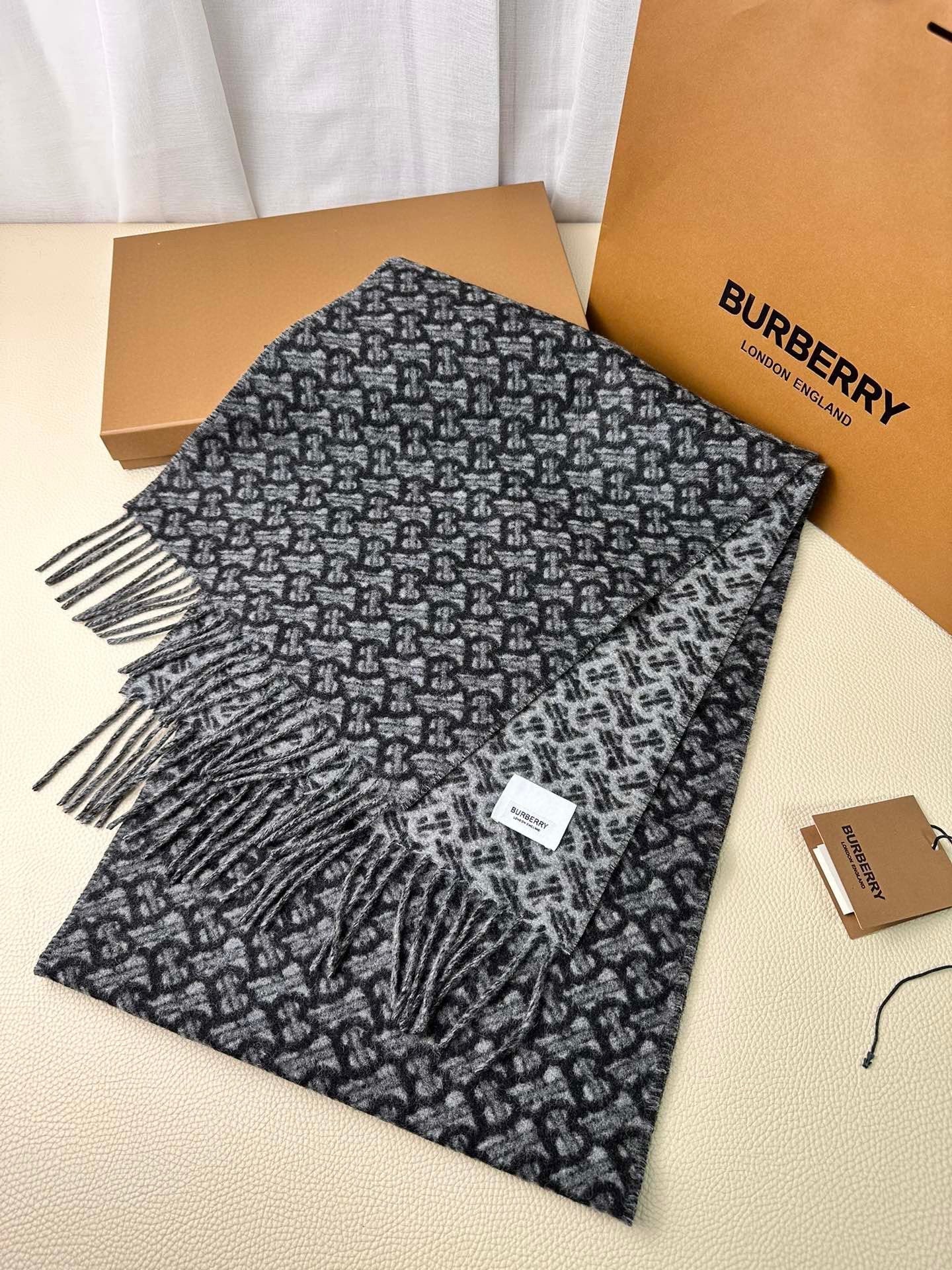 SCARF 168 CM IN DARK GRAY CASHMERE 394721