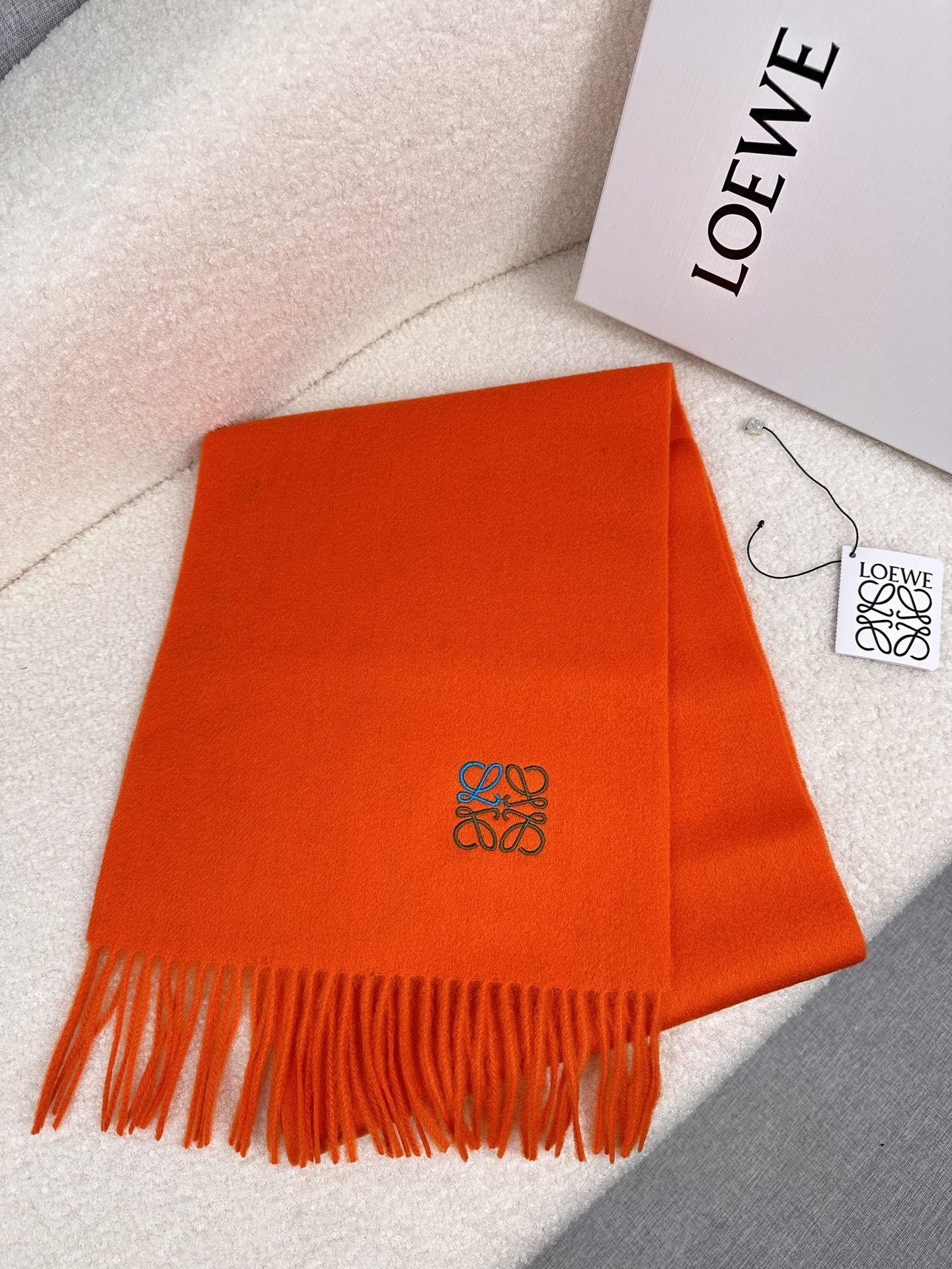 SCARF 180 CM IN FIRE ORANGE CASHMERE 353154