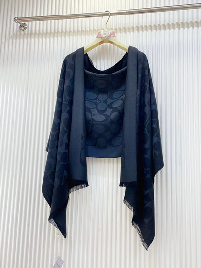 SCARF 180 CM IN BLACK CASHMERE 332873