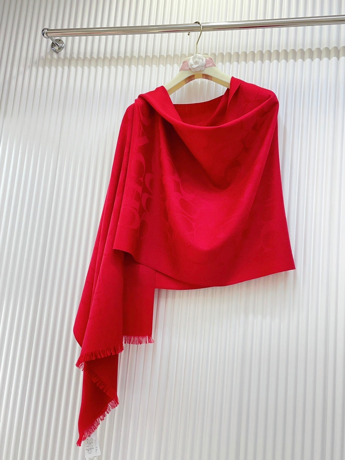 SCARF 180 CM IN CHERRY RED CASHMERE 332875