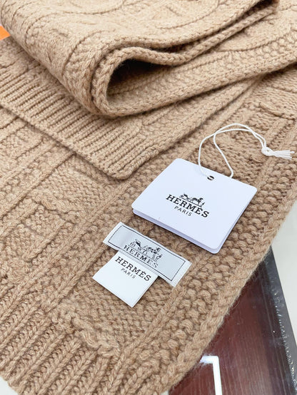 FAUBOURG MUFFLER 170 CM IN CAMEL BEIGE CASHMERE