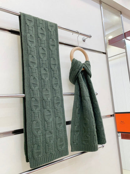 FAUBOURG MUFFLER 170 CM IN HUNTER GREEN CASHMERE