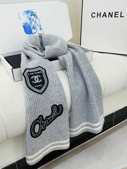 SCARF 180 CM IN CLOUD GRAY PURE CASHMERE WITH STICKER 389999