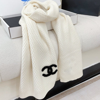 SCARF 190 CM IN WHITE CASHMERE 393183