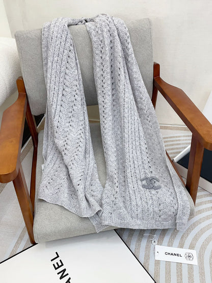 SCARF 190 CM IN CLOUD GRAY CASHMERE 396247