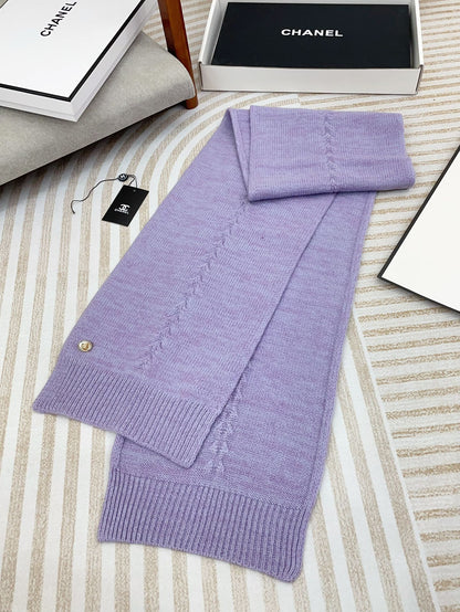 SCARF 180 CM IN HEATHER PURPLE CASHMERE 398267