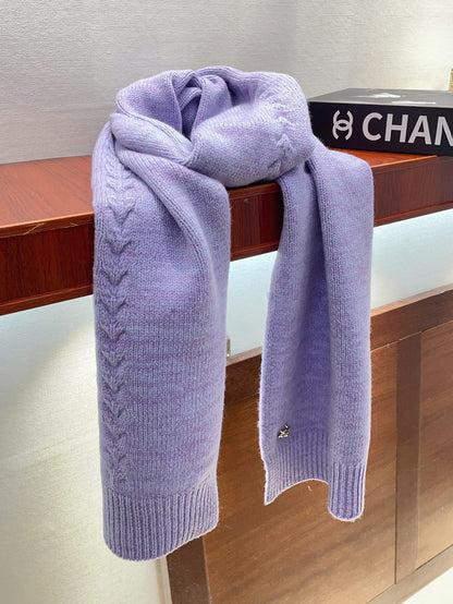 SCARF 180 CM IN HEATHER PURPLE CASHMERE 398267